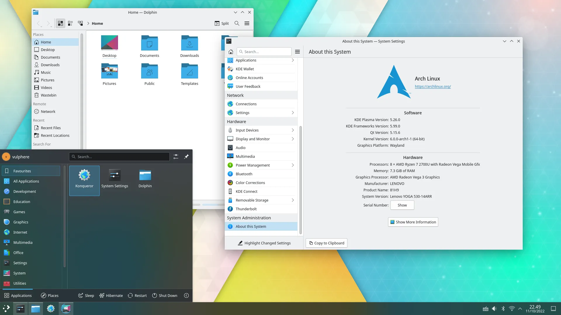 KDE Plasma 的屏幕截图